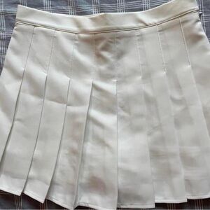 White Pleated Skirt